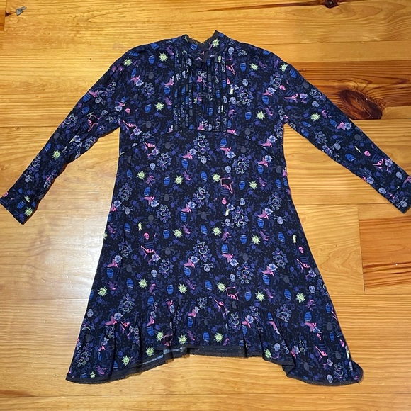 Zadig & Voltaire Pirate Skeleton Floral Sailor Spooky Tattoo Dress - Picture 7 of 16